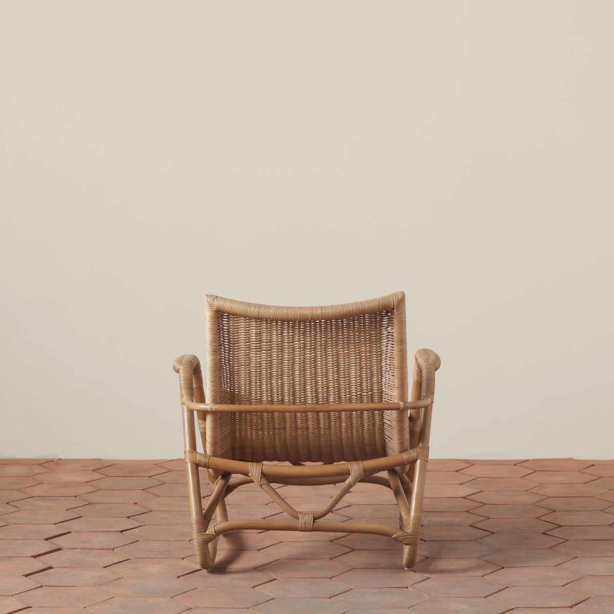 Bodega Wicker Lounge Chair - in context