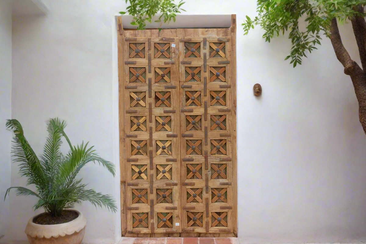 Pair of Small Antique Rajasthani Doors