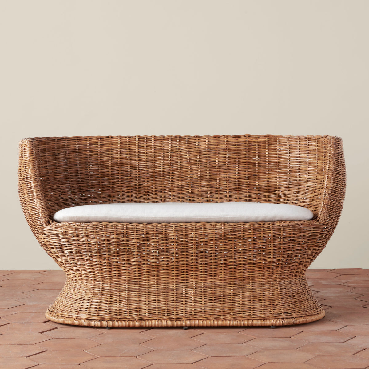 Siena Woven Settee - side view