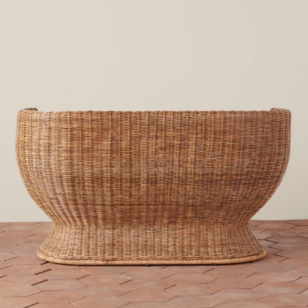 Siena Woven Settee - lifestyle in interior setting