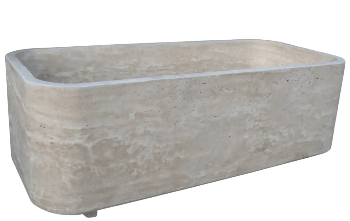 The Henry Travertine Bathtub
