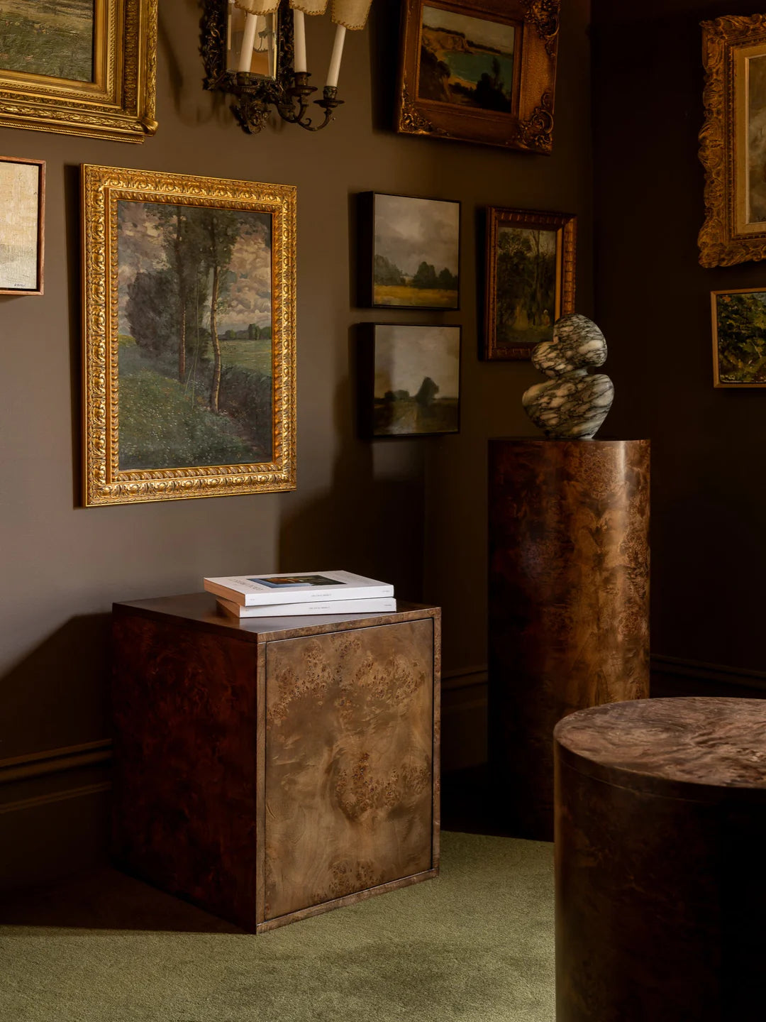 Vernier Round Side Table Tabac