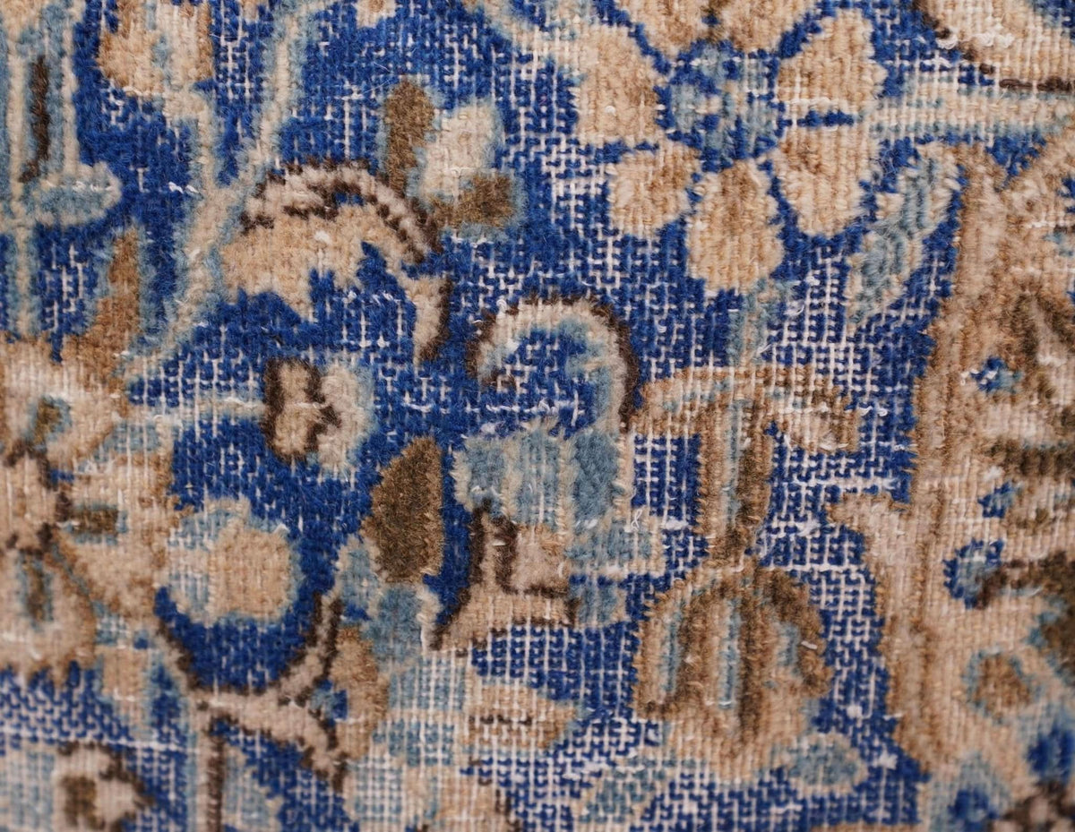 Canvello Antique Rug Blue And Brown Throw Pillows - 18&quot;x18&quot; - Cultheir