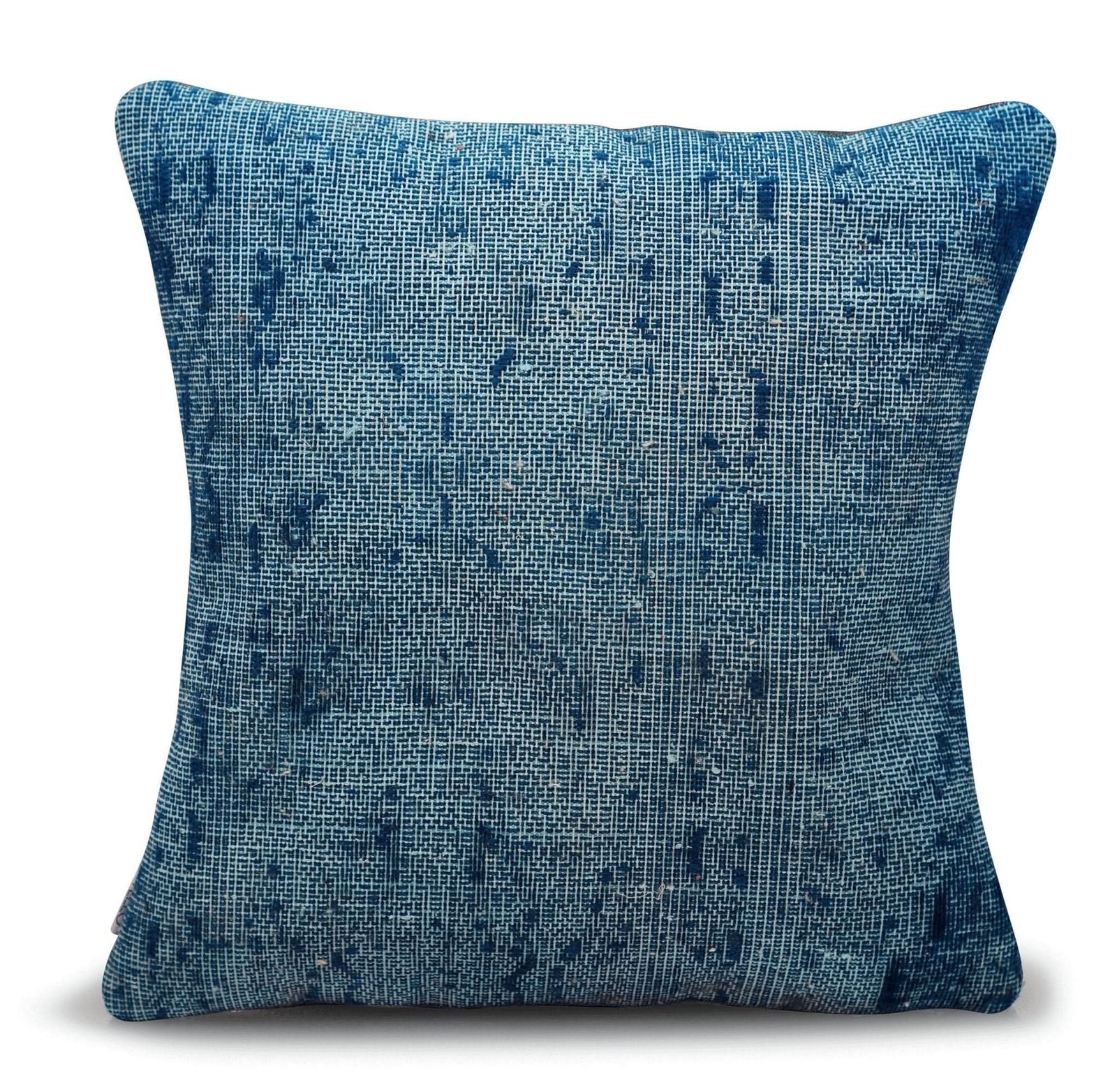 Canvello Antique Rug Dark Blue Throw Pillow - 18"x18" - Cultheir