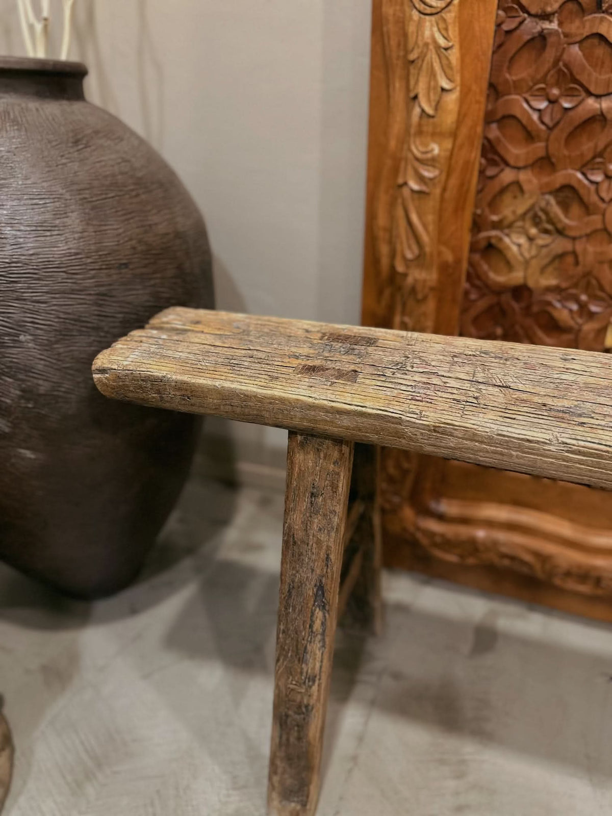 Long Elm Wood Bench - Cultheir 