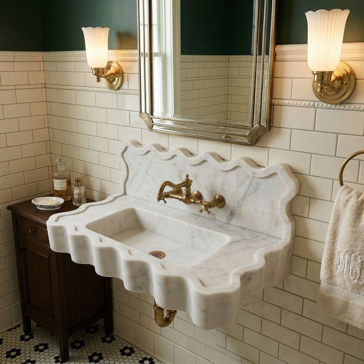 Carrara Powder Room Sink