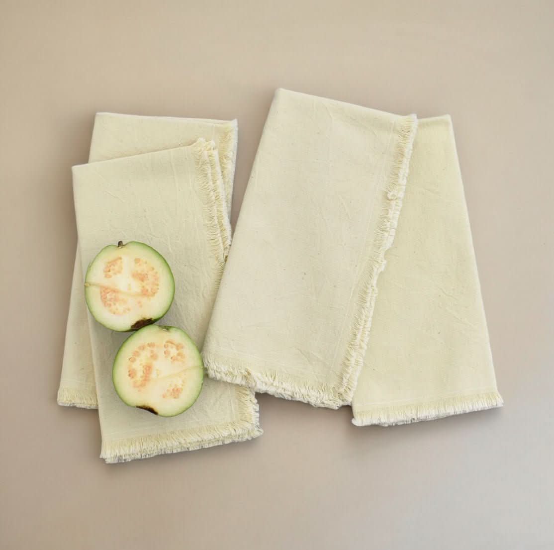 Natural Ivory Napkins (Set of 4) by CECILIADENADIE studio - Cultheir