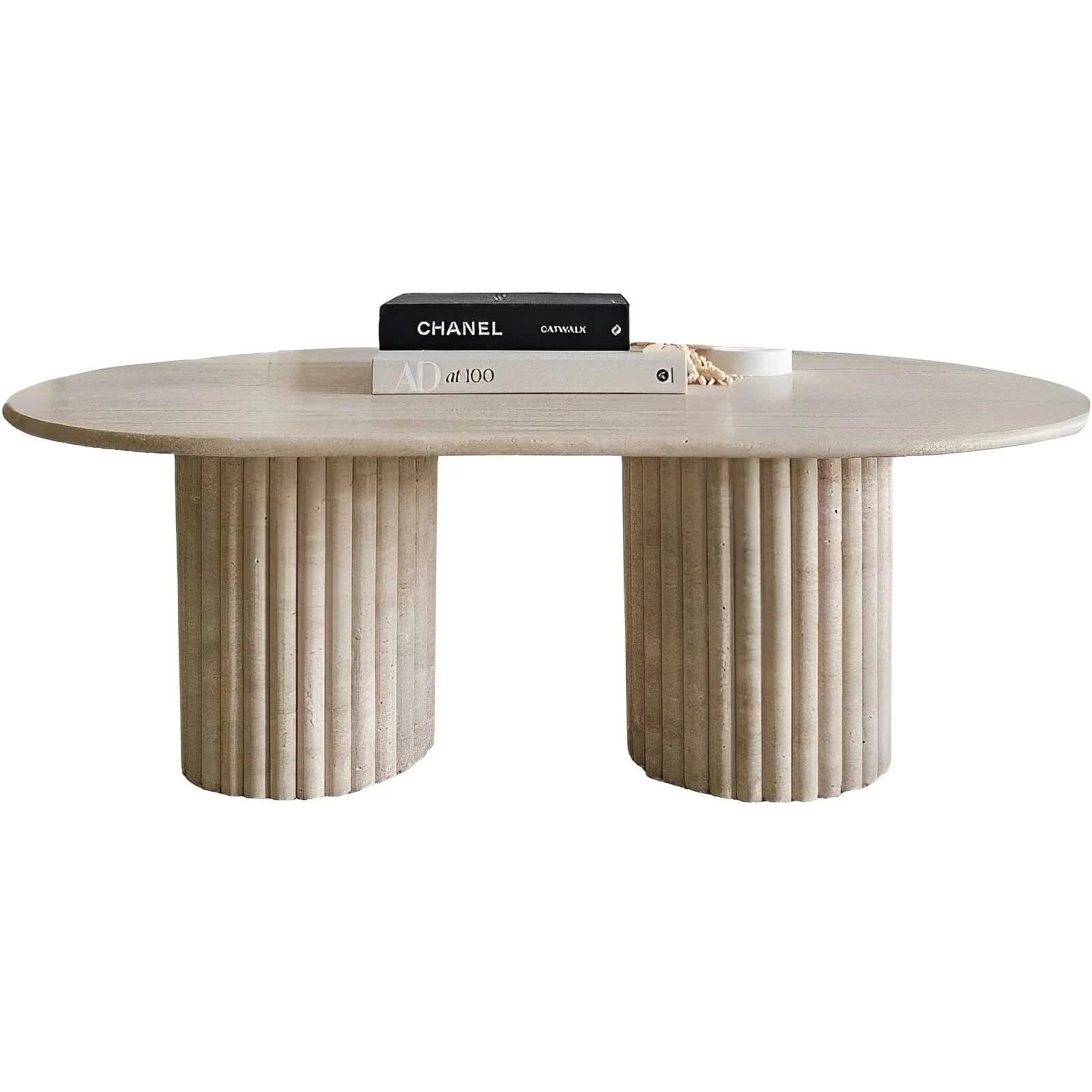 Travertine coffee table - Colonne - Cultheir